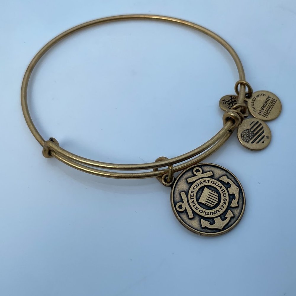 Alex And Ani bracelet gold plated energy UN coast